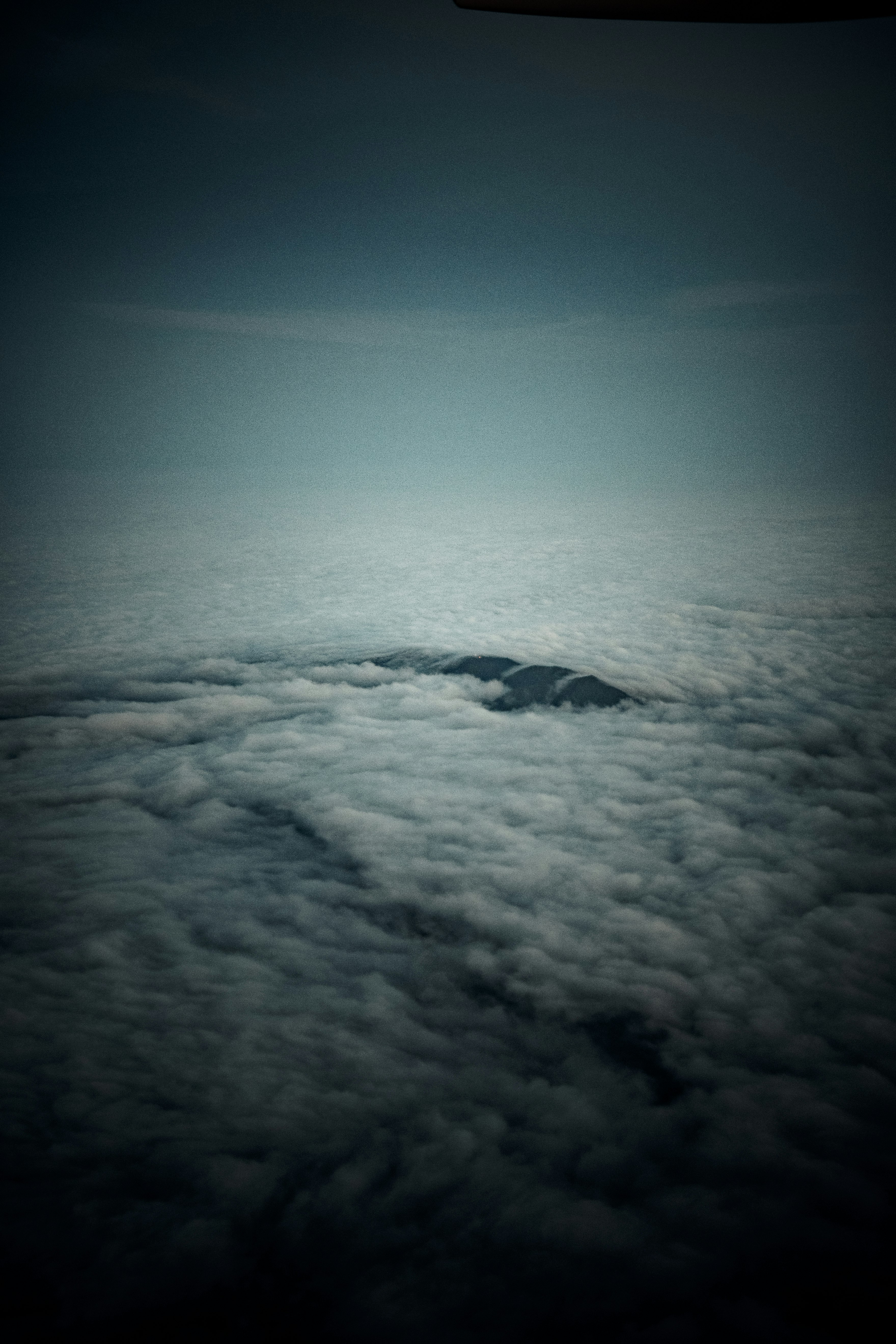 white clouds and blue sky